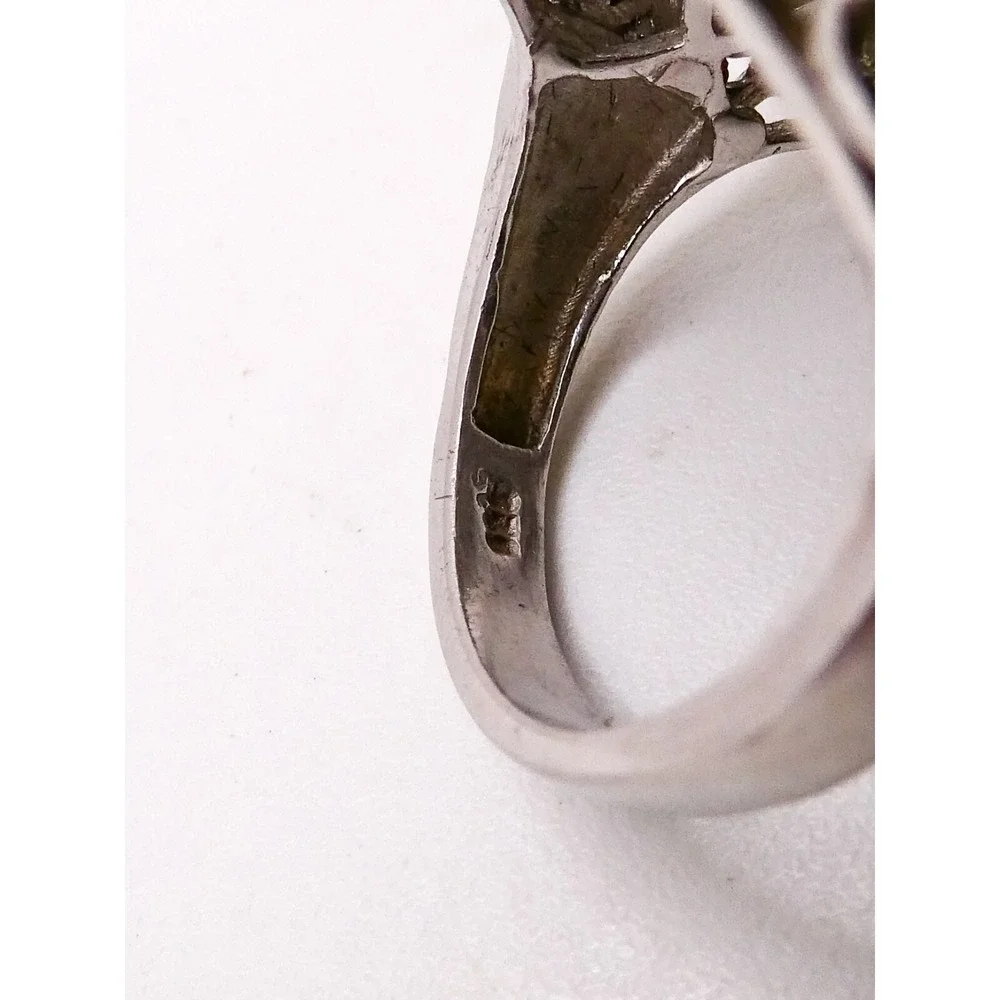 Chuck Clemency STS Sterling Silver Larimar Tourmaline Spinel Halo Ring 8